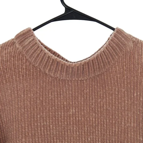 Urban Outfitters Silence + Noise Tan Chenille Crop Sweater Women's Size Small - Picture 4 of 9
